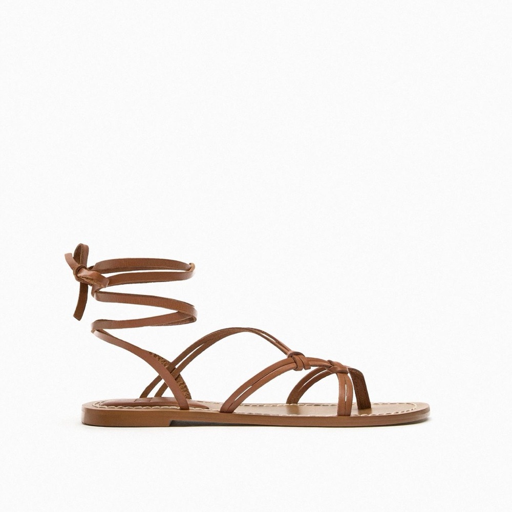 Used Zara Tan Strappy Sandals